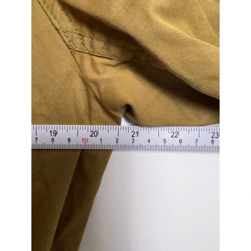 Gap Utility Jacket Women M Khaki Green Drawstring Hood Casual Outerwear Military
